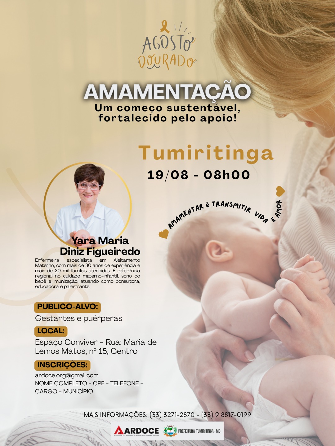 Palestra Amamentação — Agosto Dourado